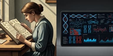 Historical and modern baby prediction methods contrasted, from old almanacs to digital genetic analysis.